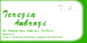 terezia ambrozi business card