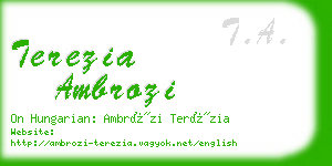 terezia ambrozi business card